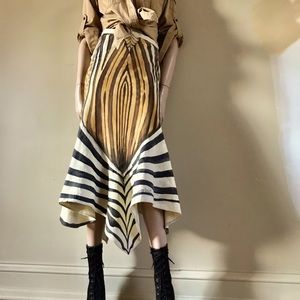 HAND PAINTED Animal print skirt